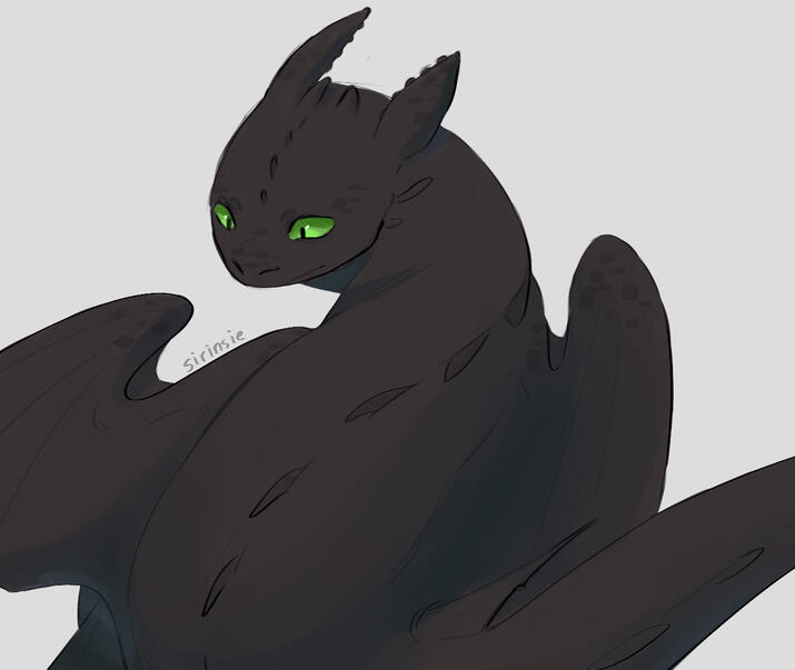 rendered halfbody (dragon) example
